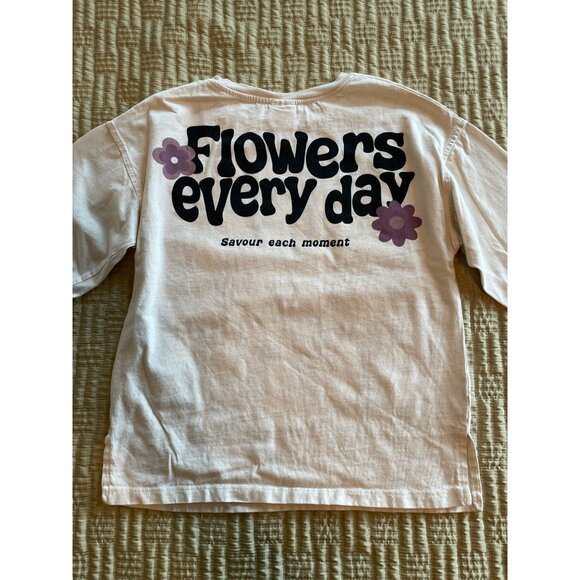 10Y Zara Surround Yourself with Love and Happiness Long Sleeve Graphic T-shirt - Picture 6 of 8